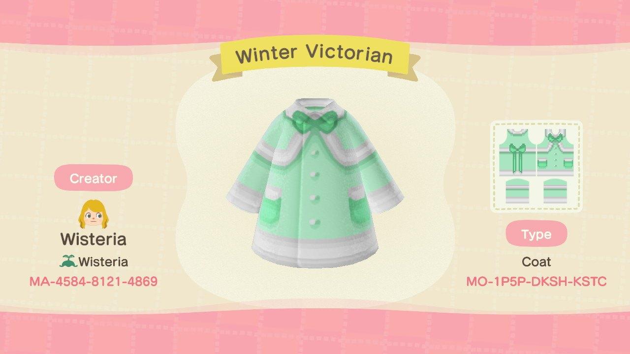 Animal Crossing Design Code: MO-1P5P-DKSH-KSTC Winter Victorian