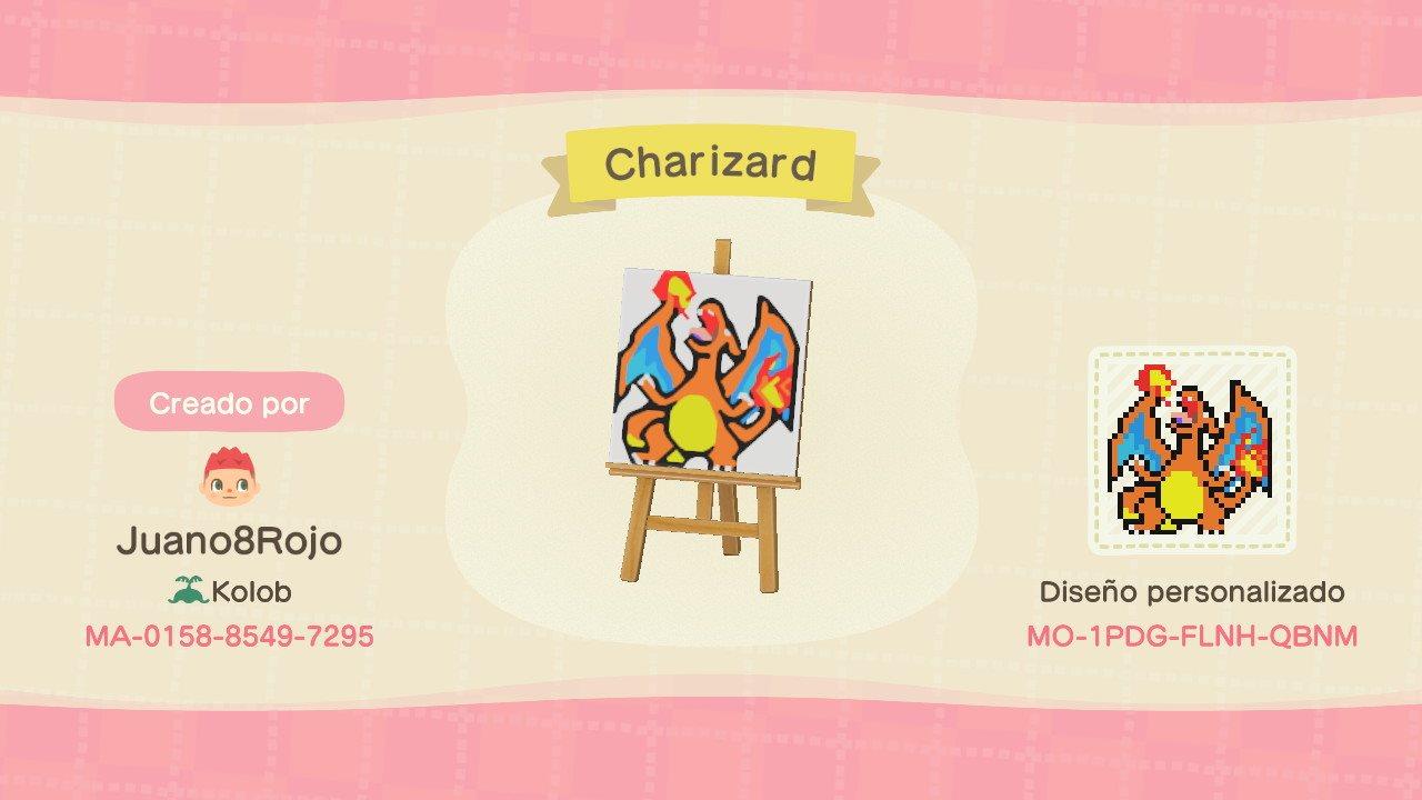 Animal Crossing Design Code: MO-1PDG-FLNH-QBNM Charizard