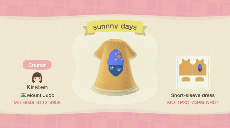 Animal Crossing Design Code: MO-1PXQ-74PM-NR6T Sunny Days