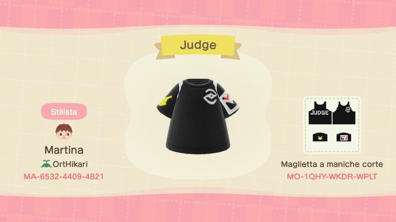 Animal Crossing Design Code: MO-1QHY-WKDR-WPLT Pokémon Judge