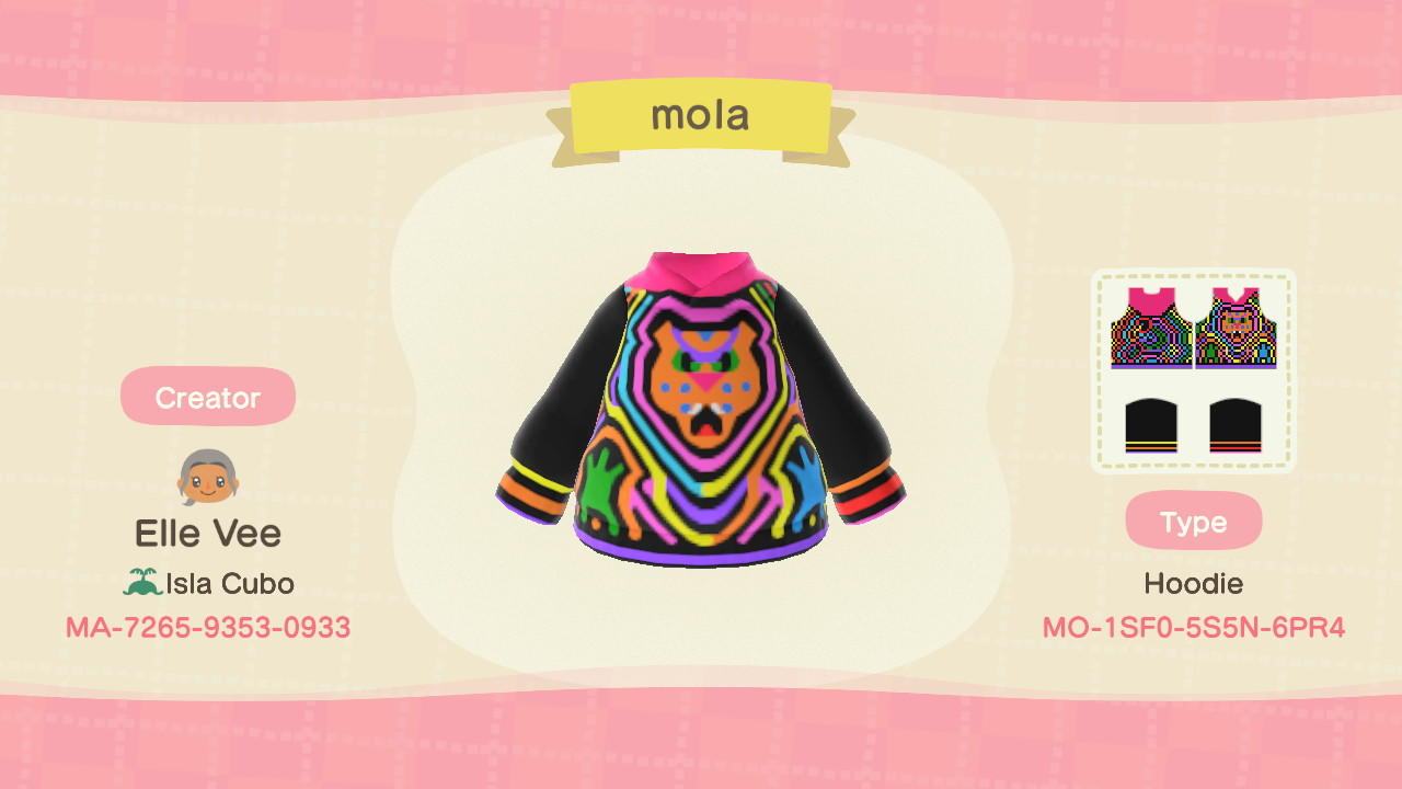 Animal Crossing Design Code: MO-1SF0-5S5N-6PR4 mola