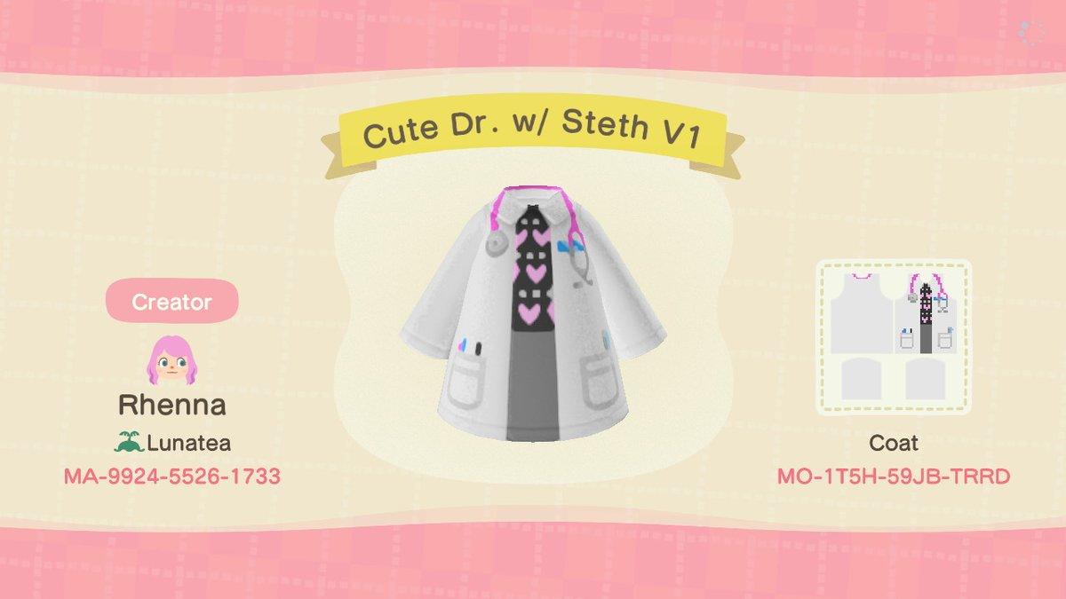 Animal Crossing Design Code: MO-1T5H-59JB-TRRD Cute Dr. w/ Steth V1