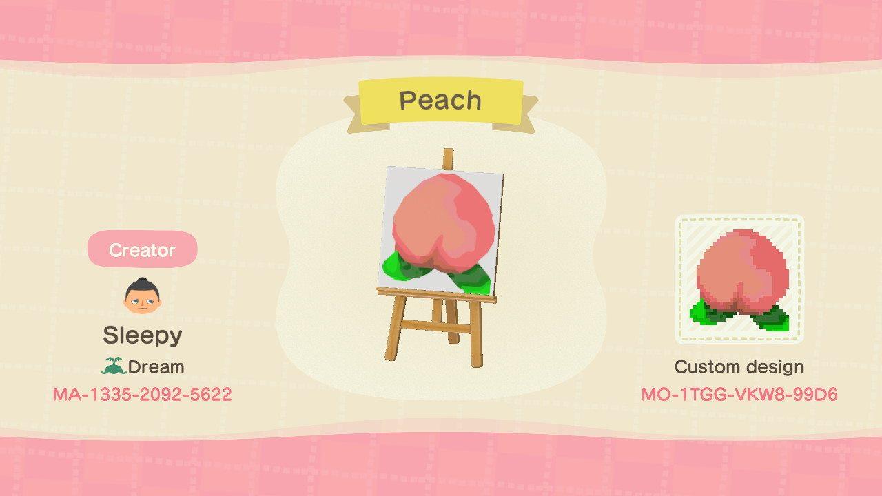 Animal Crossing Design Code: MO-1TGG-VKW8-99D6 Peach