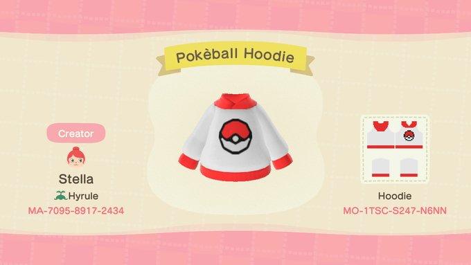 Animal Crossing Design Code: MO-1TSC-S247-N6NN Pokeball Hoodie