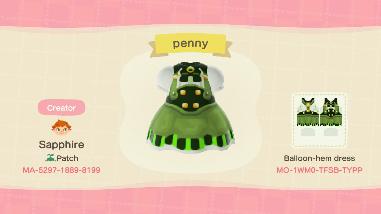 Animal Crossing Design Code: MO-1WM0-TFSB-TYPP penny polendina v7