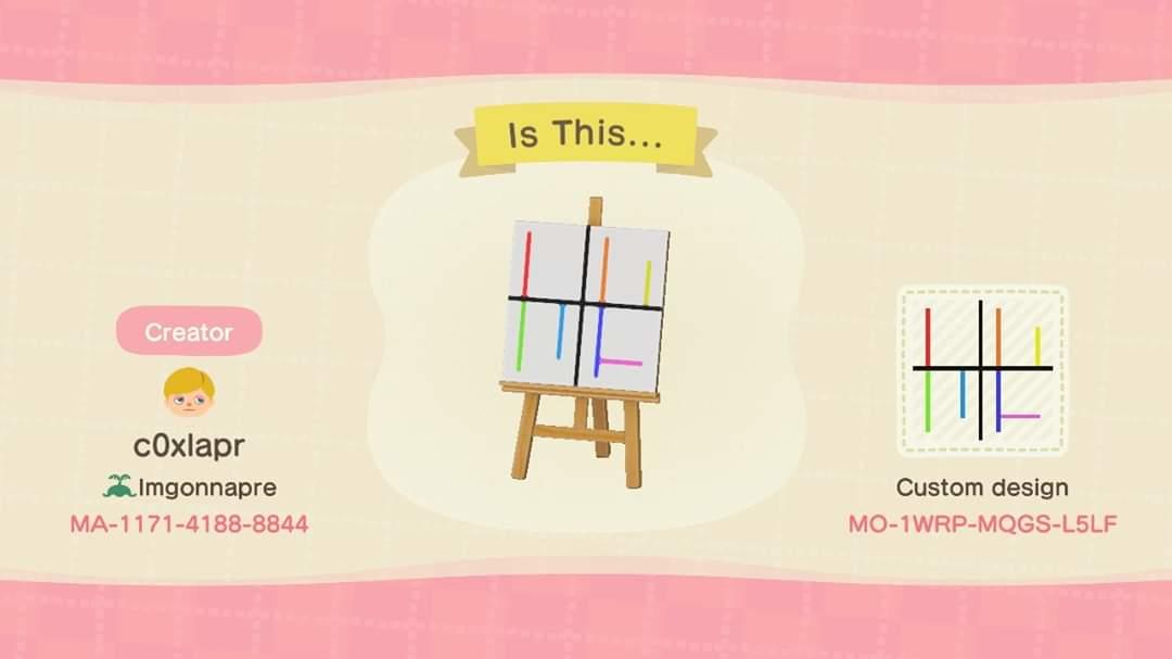 Animal Crossing Design Code: MO-1WRP-MQGS-L5LF Is This...