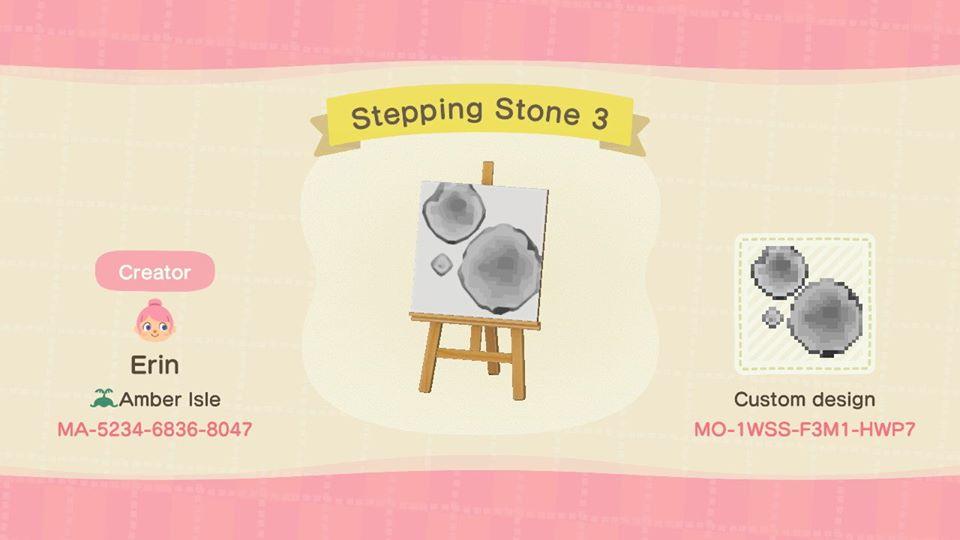 Animal Crossing Design Code: MO-1WSS-F3M1-HWP7 Stepping Stone3 Path