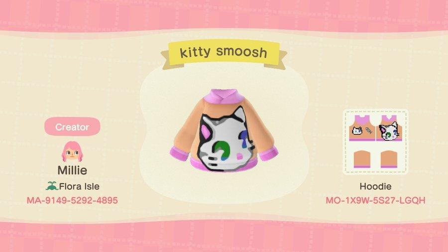 Animal Crossing Design Code: MO-1X9W-5S27-LGQH kitty smoosh