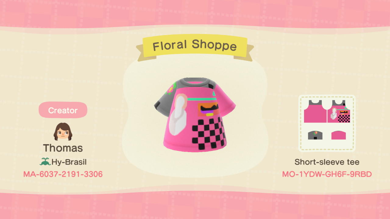 Animal Crossing Design Code: MO-1YDW-GH6F-9RBD Floral Shoppe