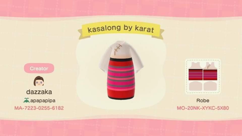 Animal Crossing Design Code: MO-20NK-XYKC-5X80 Thai northern dress