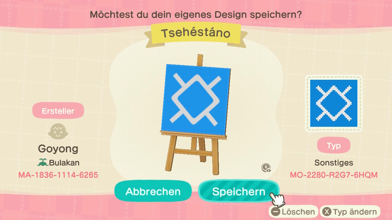 Animal Crossing Design Code: MO-2280-R2G7-6HQM Northern Cheyenne