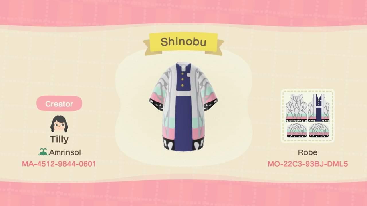 Animal Crossing Design Code: MO-22C3-93BJ-DML5 Shinobu