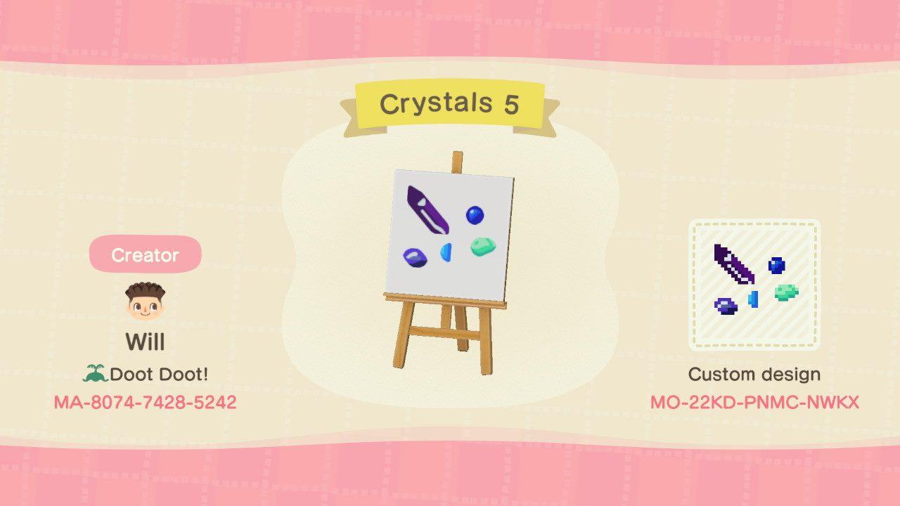 Animal Crossing Design Code: MO-22KD-PNMC-NWKX Crystals 5