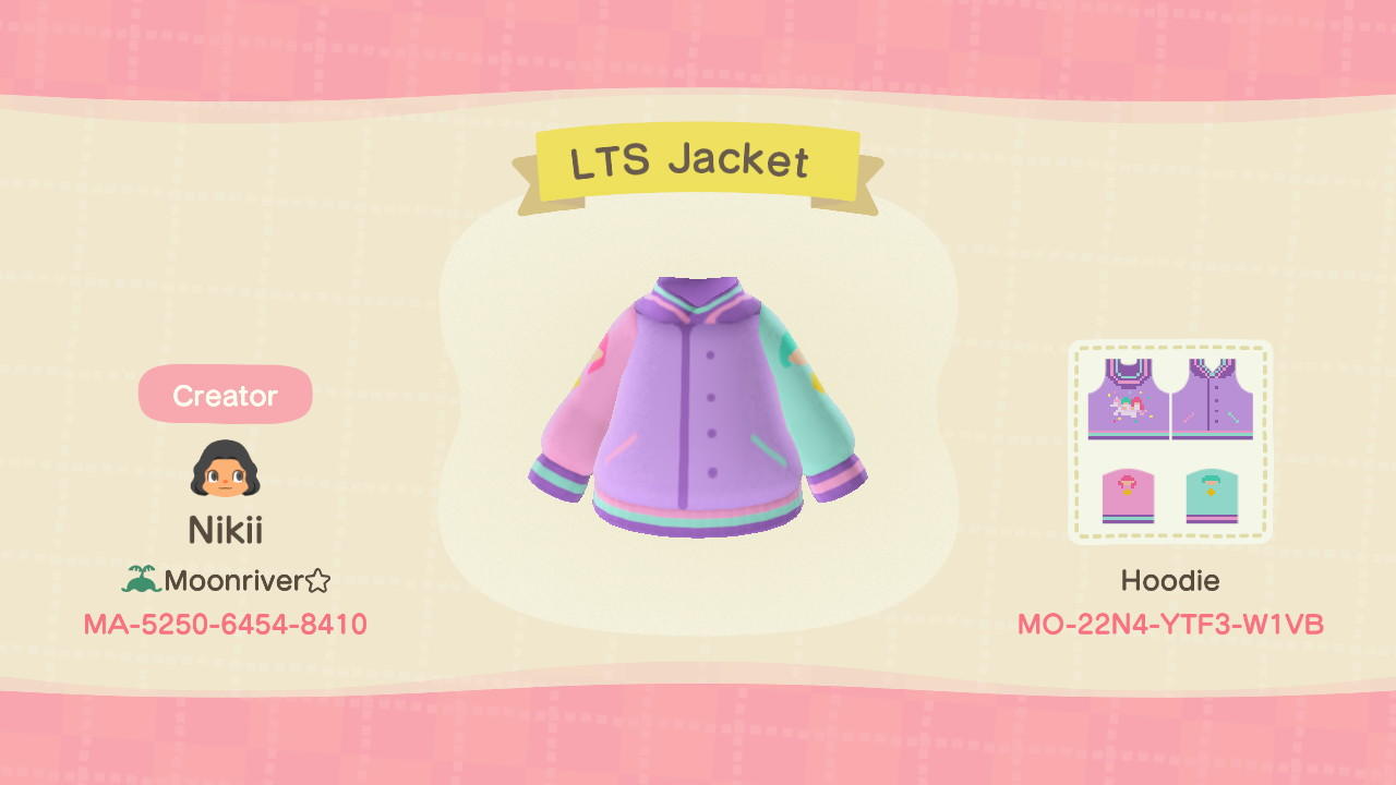Animal Crossing Design Code: MO-22N4-YTF3-W1VB LTS Jacket