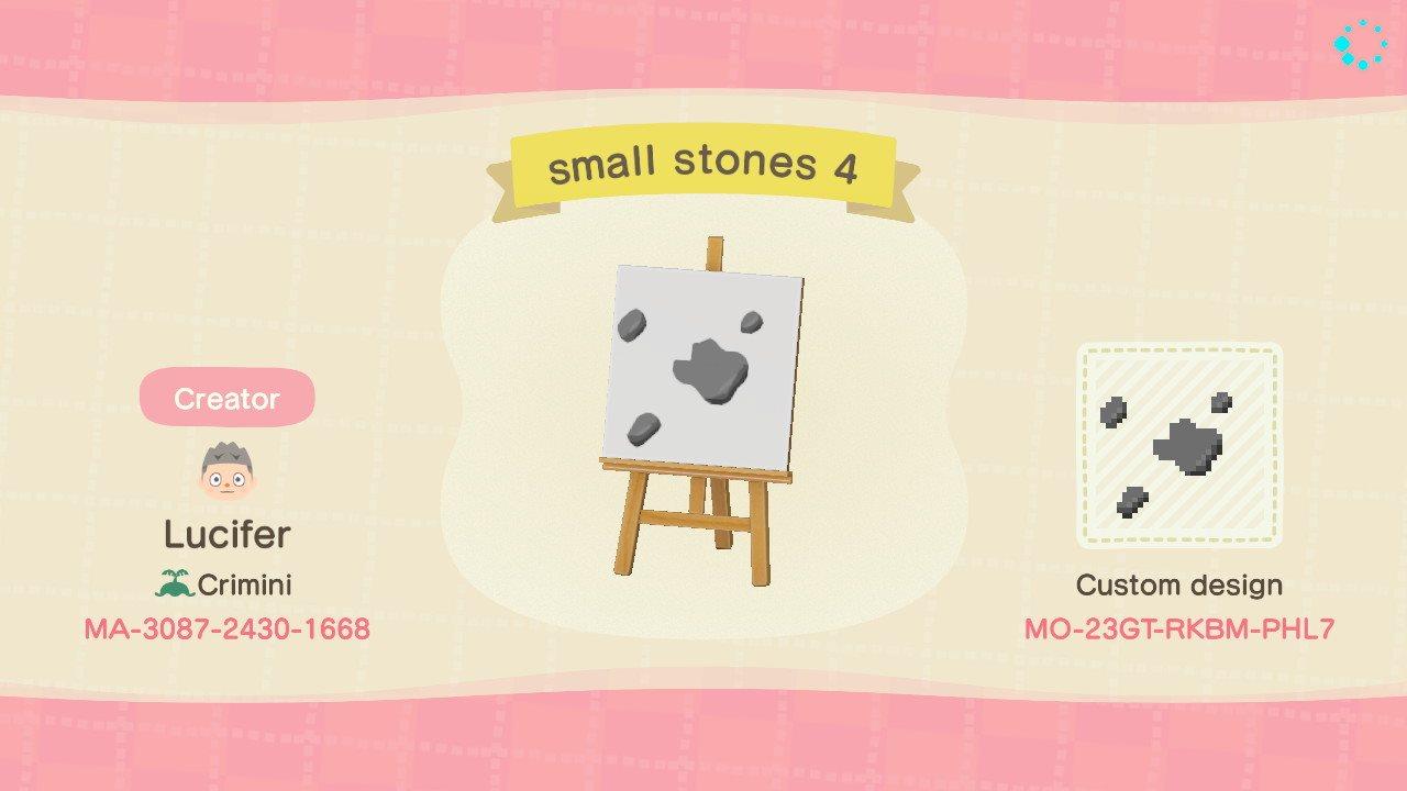 Animal Crossing Design Code: MO-23GT-RKBM-PHL7 Small Stones 4