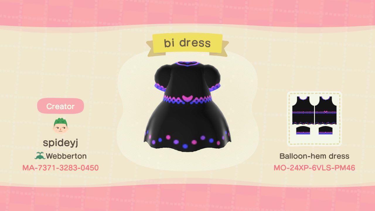 Animal Crossing Design Code: MO-24XP-6VLS-PM46 Bi dress