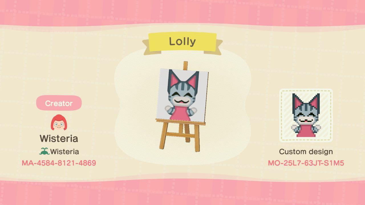 Animal Crossing Design Code: MO-25L7-63JT-S1M5 Lolly