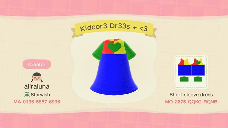 Animal Crossing Design Code: MO-2675-QQKG-RQNB Kidcor3 Dr33s +
