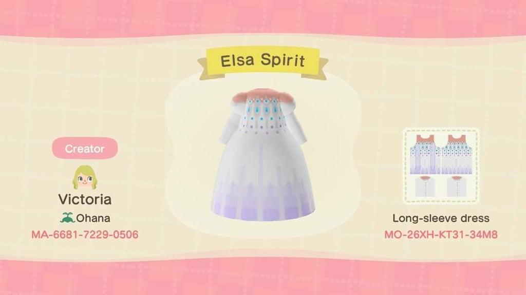 Animal Crossing Design Code: MO-26XH-KT31-34M8 Elsa Spirit