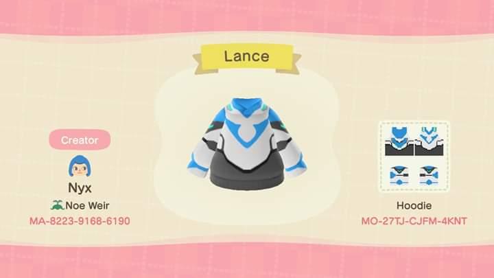 Animal Crossing Design Code: MO-27TJ-CJFM-4KNT Lance