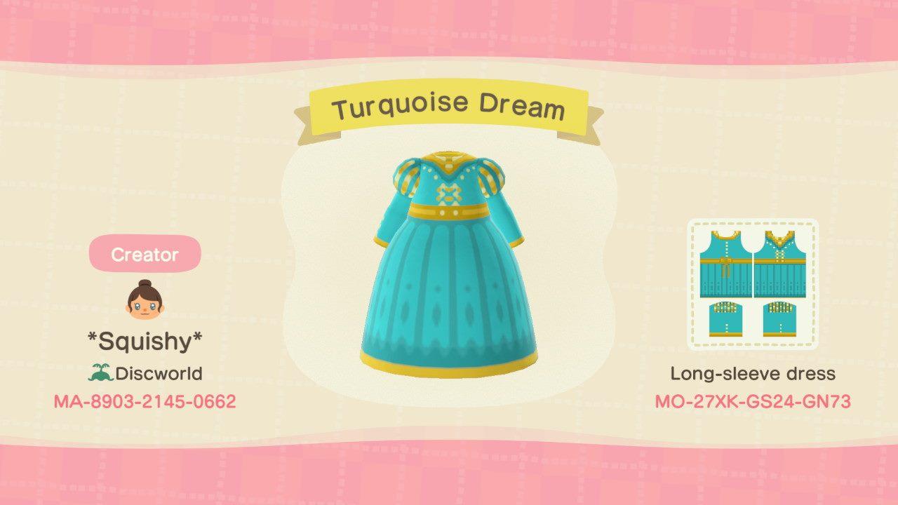 Animal Crossing Design Code: MO-27XK-GS24-GN73 Turquoise Dream