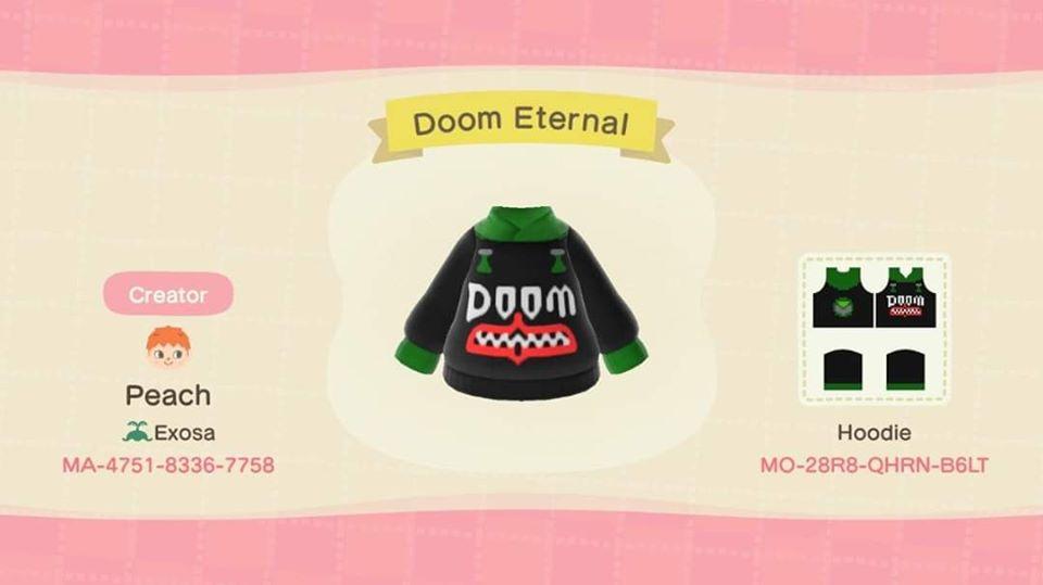 Animal Crossing Design Code: MO-28R8-QHRN-B6LT Doom Eternal
