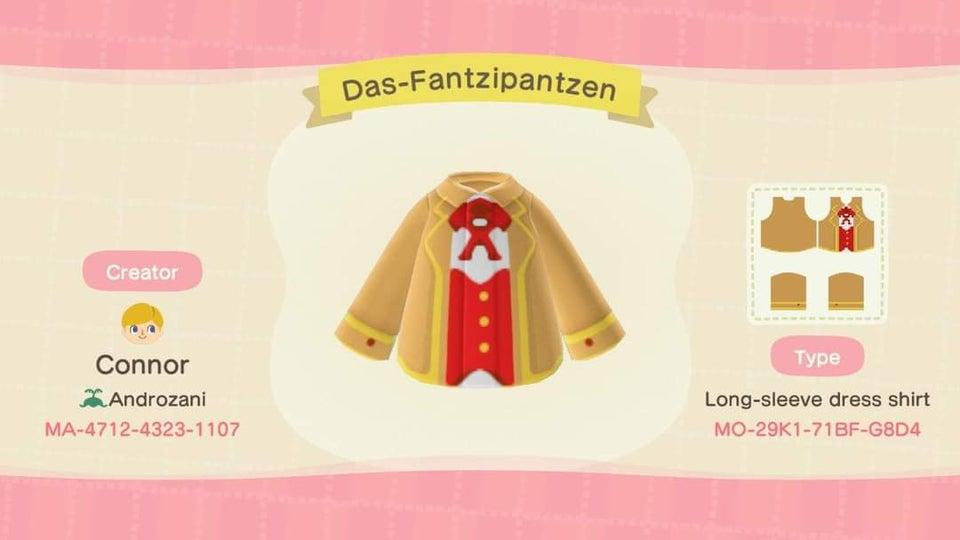 Animal Crossing Design Code: MO-29K1-71BF-G8D4 Dasfantzipantzen