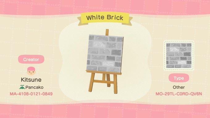 Animal Crossing Design Code: MO-29TL-C0RD-QV6N White Brick