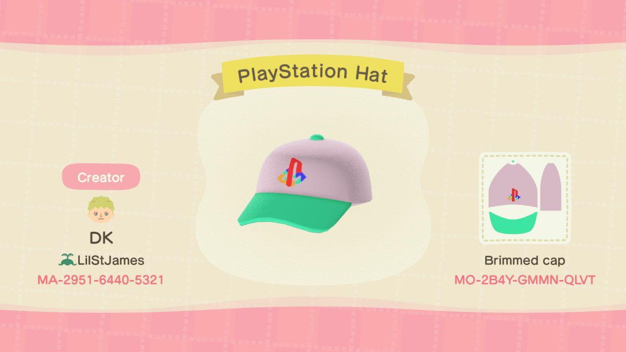 Animal Crossing Design Code: MO-2B4Y-GMMN-QLVT PlayStation Hat