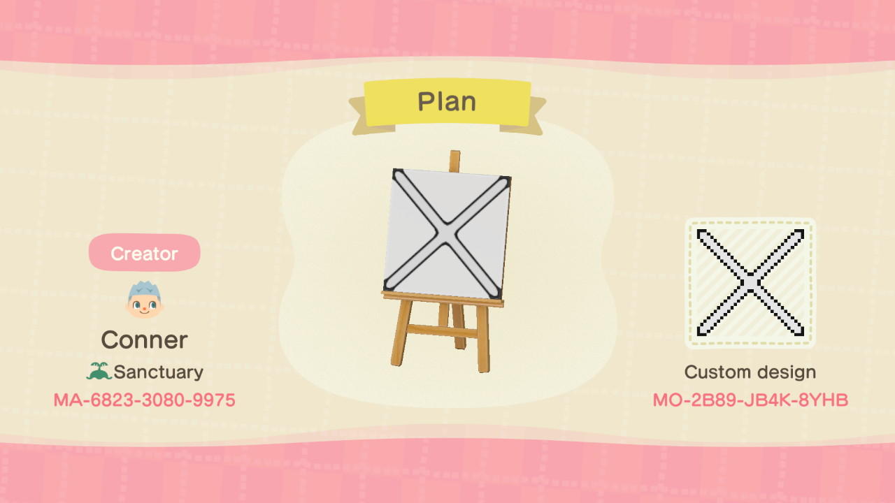 Animal Crossing Design Code: MO-2B89-JB4K-8YHB Plan