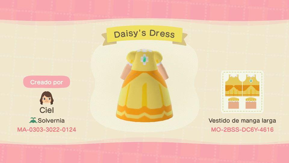 Animal Crossing Design Code: MO-2BSS-DC6Y-4616 Daisy&#39;s Dress