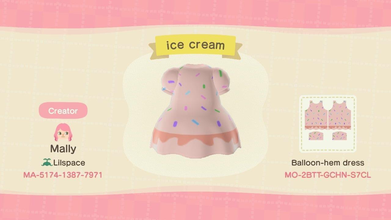 Animal Crossing Design Code: MO-2BTT-GCHN-S7CL Ice Cream Drip