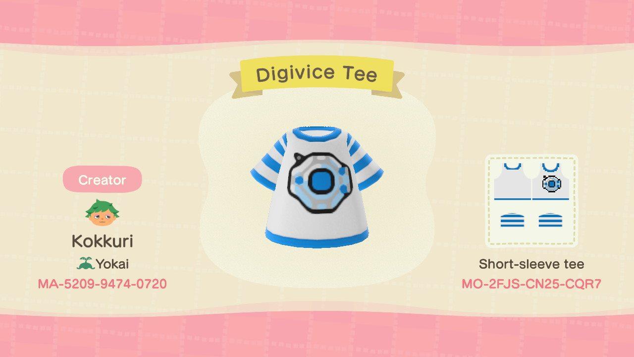 Animal Crossing Design Code: MO-2FJS-CN25-CQR7 Digivice Tee