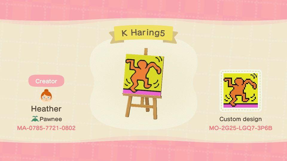 Animal Crossing Design Code: MO-2G25-LGQ7-3P6B K HARING 5