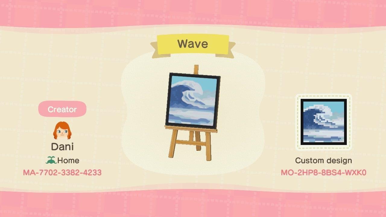 Animal Crossing Design Code: MO-2HP8-8BS4-WXK0 Wave