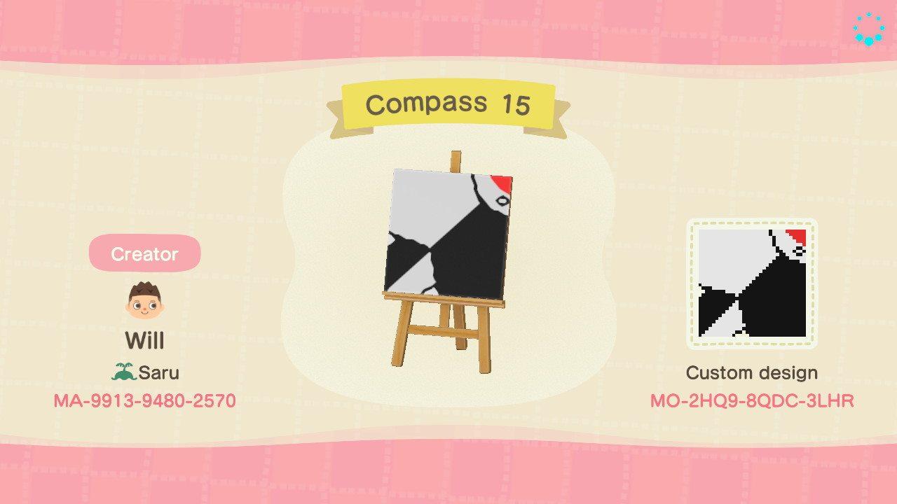 Animal Crossing Design Code: MO-2HQ9-8QDC-3LHR Compass 15