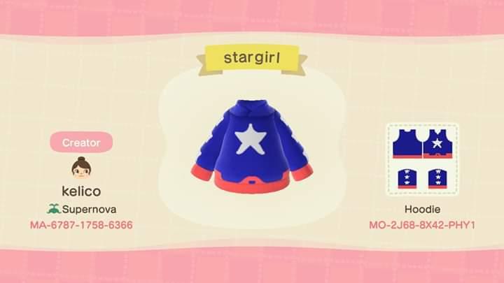 Animal Crossing Design Code: MO-2J68-8X42-PHY1 stargirl