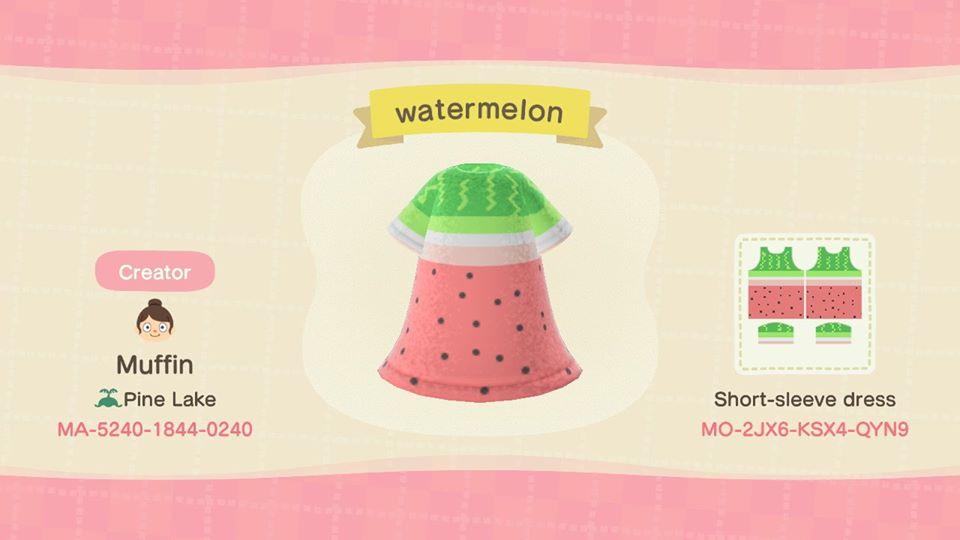 Animal Crossing Design Code: MO-2JX6-KSX4-QYN9 Watermelon