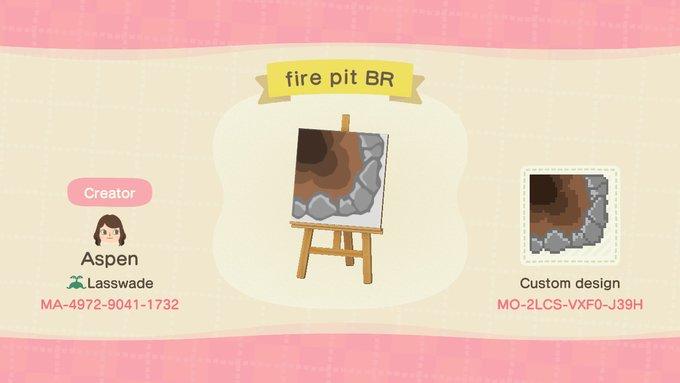 Animal Crossing Design Code: MO-2LCS-VXF0-J39H Fire Pit (BR)