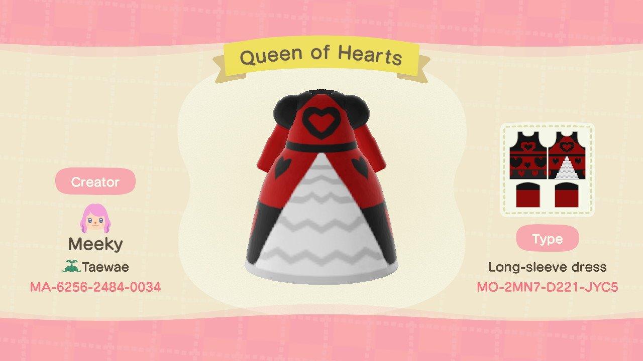 Animal Crossing Design Code: MO-2MN7-D221-JYC5 Queen of Hearts