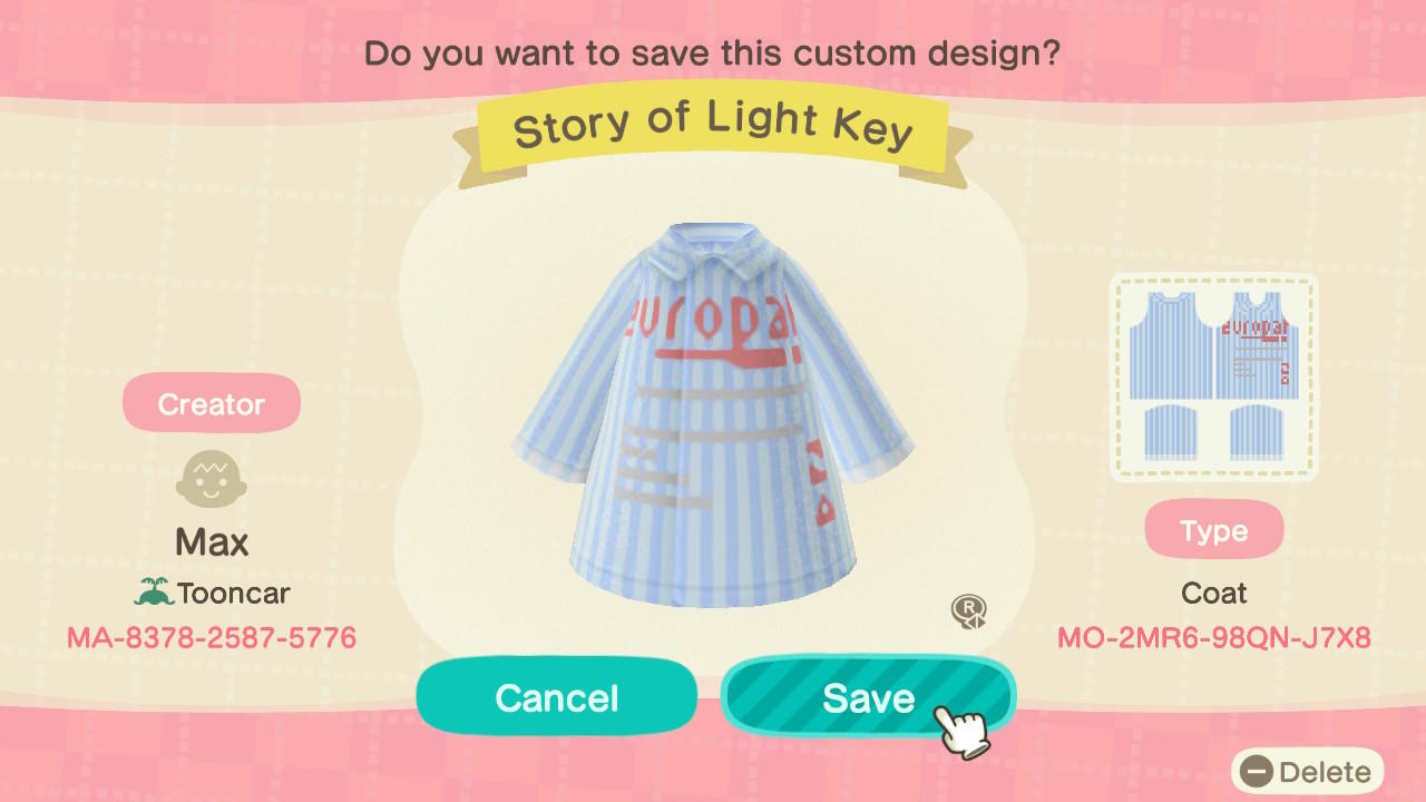 Animal Crossing Design Code: MO-2MR6-98QN-J7X8 SHINee Key SoL