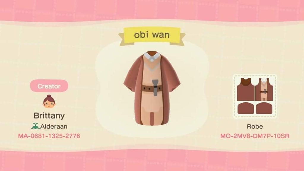 Animal Crossing Design Code: MO-2MV8-DM7P-10SR obi wan
