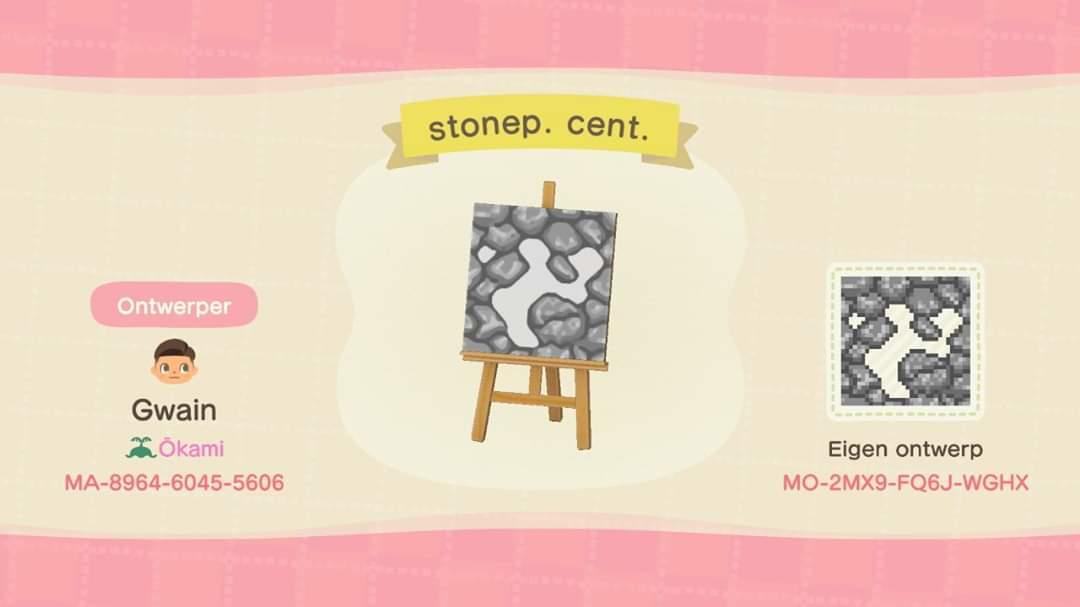 Animal Crossing Design Code: MO-2MX9-FQ6J-WGHX Stonep. Cent.