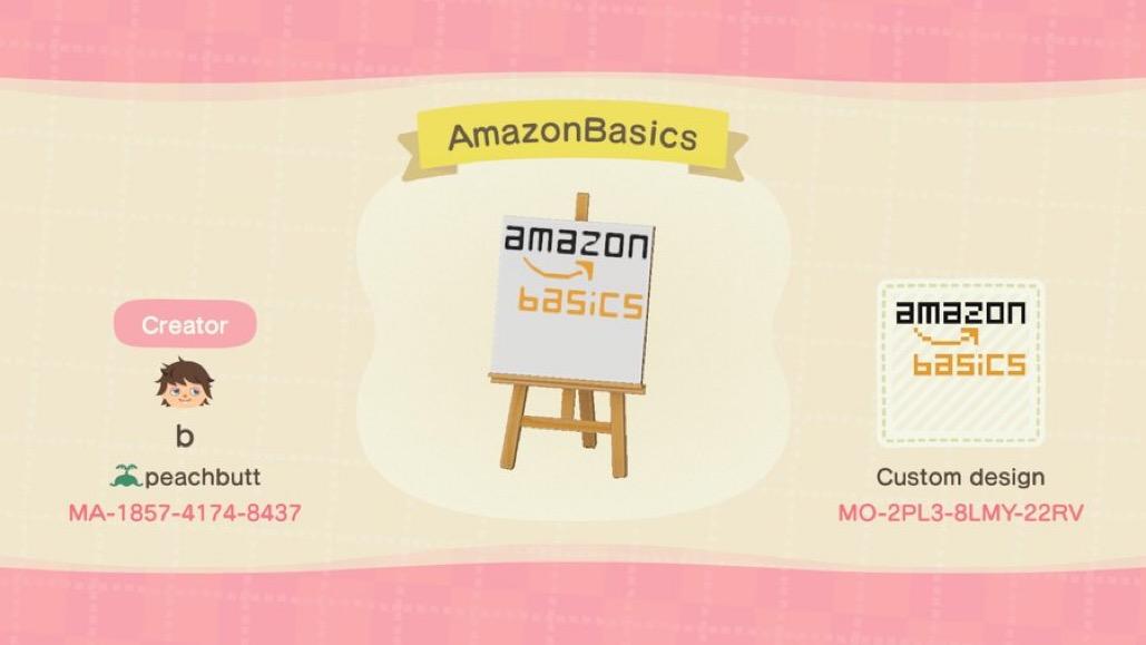 Animal Crossing Design Code: MO-2PL3-8LMY-22RV AmazonBasics