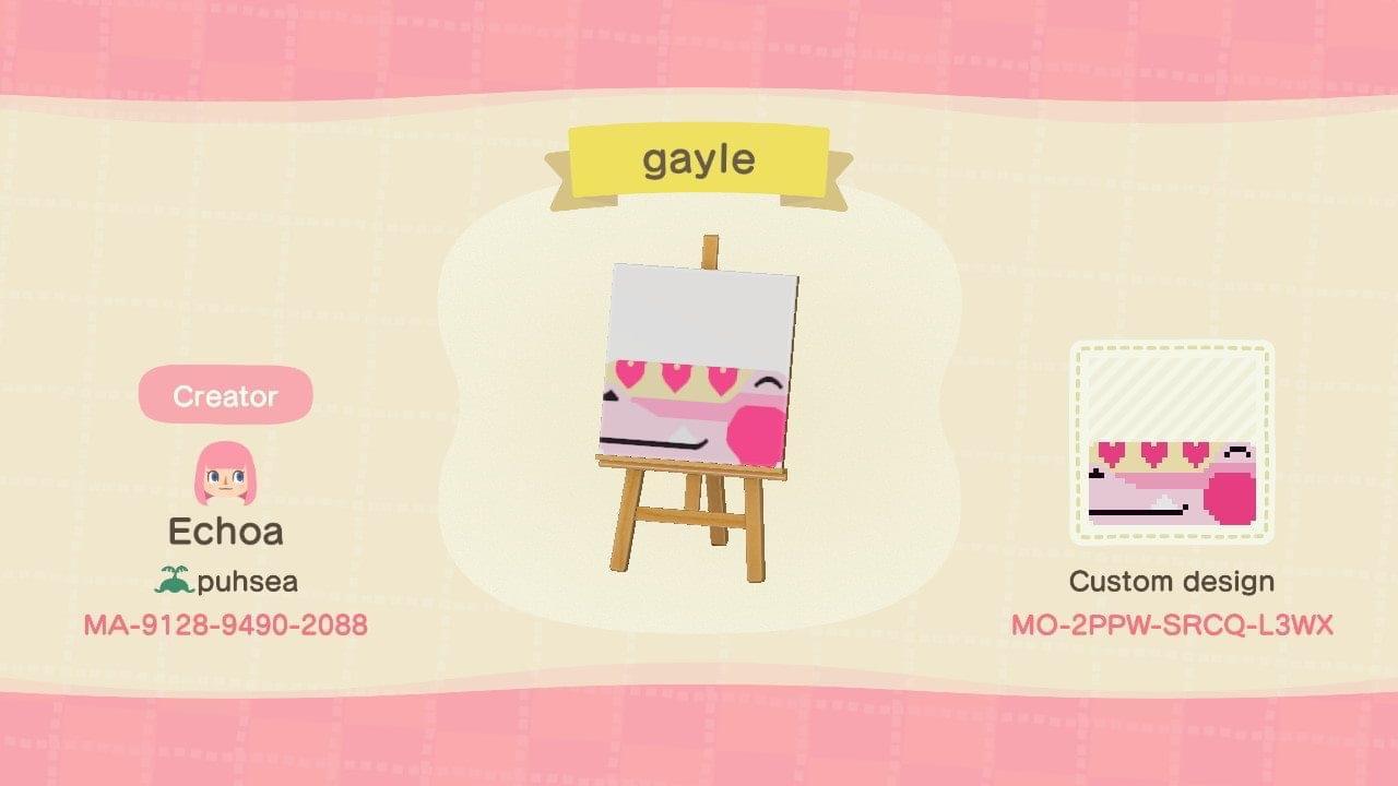 Animal Crossing Design Code: MO-2PPW-SRCQ-L3WX Gayle Doormat
