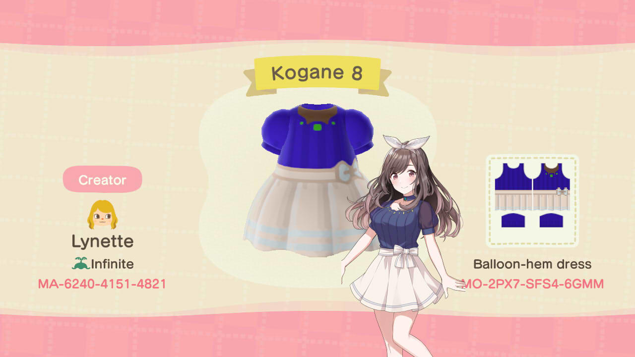 Animal Crossing Design Code: MO-2PX7-SFS4-6GMM Kogane 8