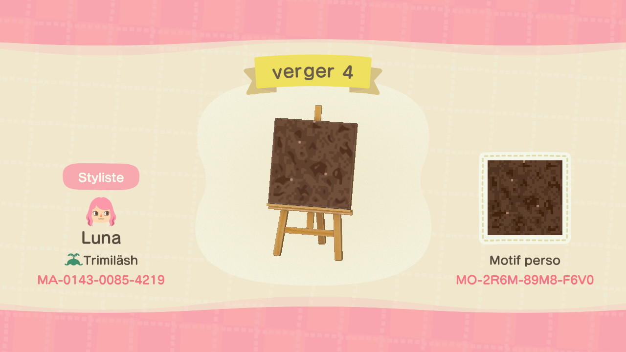 Animal Crossing Design Code: MO-2R6M-89M8-F6V0 Turnip 4/7