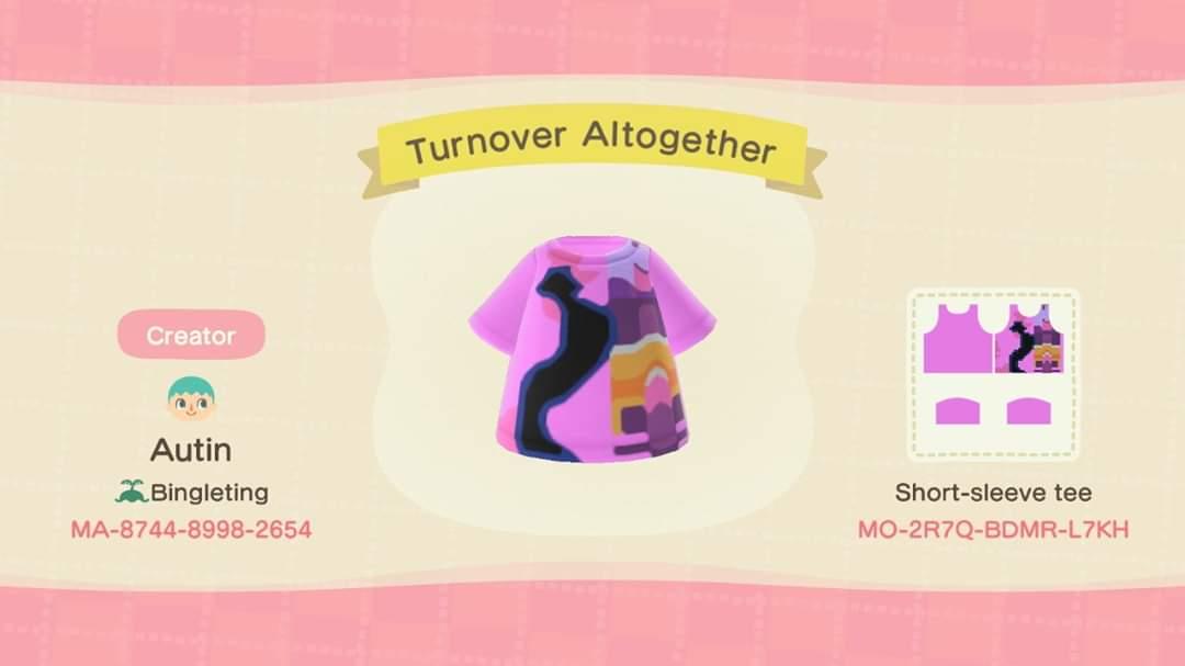 Animal Crossing Design Code: MO-2R7Q-BDMR-L7KH Turnover Altogether