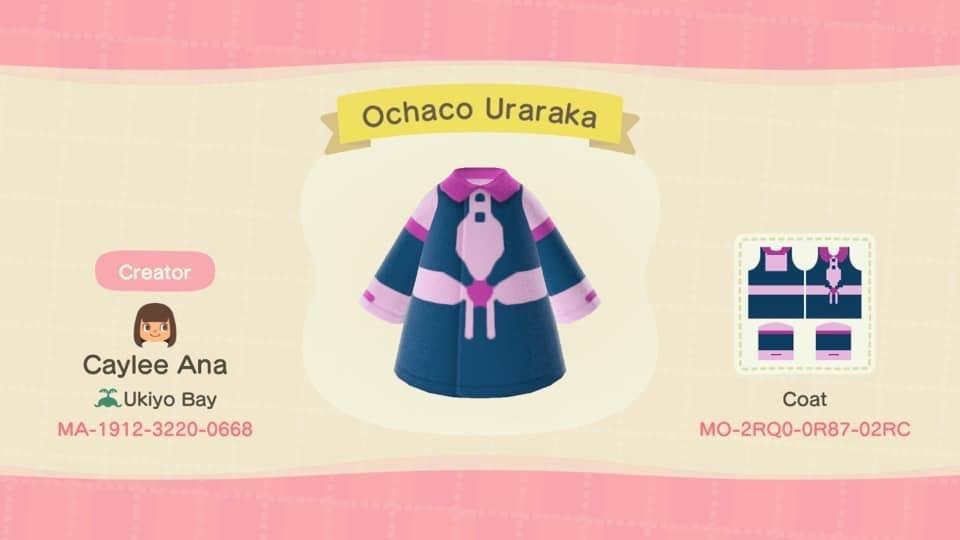 Animal Crossing Design Code: MO-2RQ0-0R87-02RC Ochaco Uraraka