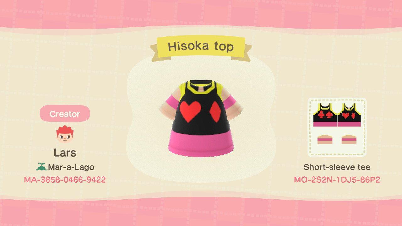Animal Crossing Design Code: MO-2S2N-1DJ5-86P2 Hisoka top